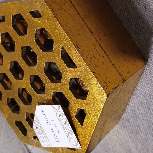 Other - Gold Hexagonal Décor Box